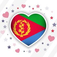 Creative Eritrea Flag Heart Icon vector