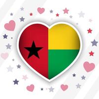 Creative Guinea Bissau Flag Heart Icon vector