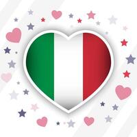 Creative Italy Flag Heart Icon vector