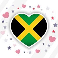 creativo Jamaica bandera corazón icono vector