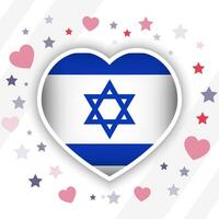 creativo Israel bandera corazón icono vector
