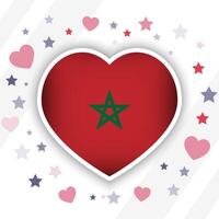 creativo Marruecos bandera corazón icono vector