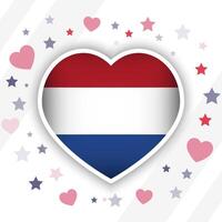 Creative Netherlands Flag Heart Icon vector