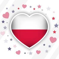 Creative Poland Flag Heart Icon vector