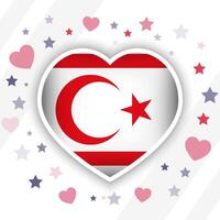 Creative Northern Cyprus Flag Heart Icon vector