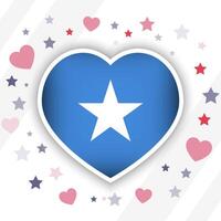 Creative Somalia Flag Heart Icon vector