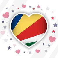 Creative Seychelles Flag Heart Icon vector