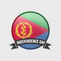 Eritrea Round Independence Day Badge vector