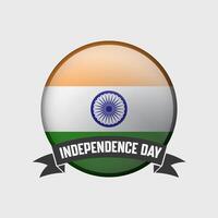 India Round Independence Day Badge vector