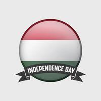 Hungary Round Independence Day Badge vector