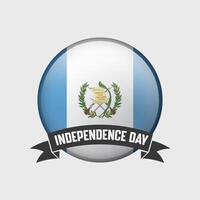 Guatemala Round Independence Day Badge vector