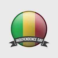 Mali Round Independence Day Badge vector