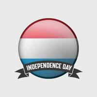 Luxembourg Round Independence Day Badge vector