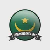 Mauritania Round Independence Day Badge vector