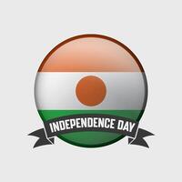 Niger Round Independence Day Badge vector