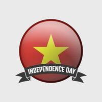 Vietnam Round Independence Day Badge vector