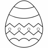 easter eggs black and white vector illustration for coloring book