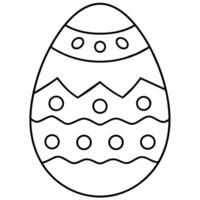 easter eggs black and white vector illustration for coloring book