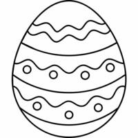 easter eggs black and white vector illustration for coloring book