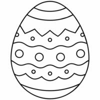 easter eggs black and white vector illustration for coloring book