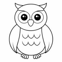 coloring page of an owl. vector