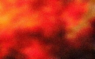 Grainy red, orange, and black colors gradient background with noise or grunge texture effect. Abstract dark grainy color gradient. Grunge texture background. Grainy dark background. Copy space. photo