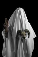 Scary cloth ghost photos, theme of darkness and death photo