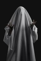 Scary cloth ghost photos, theme of darkness and death photo