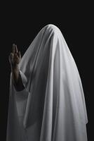 Scary cloth ghost photos, theme of darkness and death photo