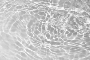 Water surface. Bluewater waves on the surface ripples blurred. Defocus blurred transparent blue colored clear calm water surface texture with splash and bubbles. Water waves with shining pattern. photo