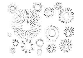 doodle design element, starburst doodle ,sparkling doodle,firework doodle. vector