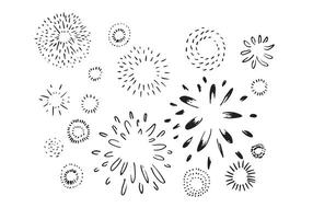 doodle design element, starburst doodle ,sparkling doodle,firework doodle. vector