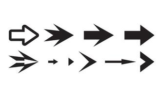 Set of black vector arrow.arrow vector illustration and collection.arrows vector icon.