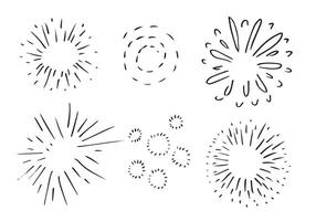 doodle design element, starburst doodle ,sparkling doodle,firework doodle. vector