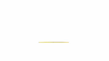 Small residential house line 2D object animation. Countryside architecture. Single story dwelling flat color cartoon 4K video, alpha channel. Modern farmhouse home animated item on white background video