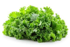 AI generated kale isolated kitchen table professional advertising food photography photo