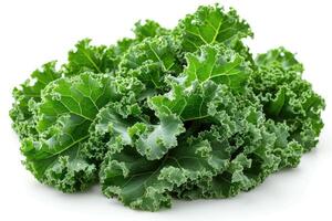 AI generated kale isolated kitchen table professional advertising food photography photo