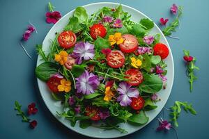 AI generated food on the kitchen table to post on social media professional advertising food photography photo