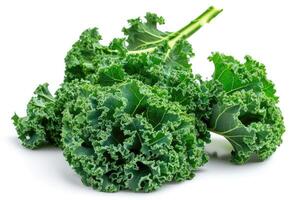 AI generated kale isolated kitchen table professional advertising food photography photo