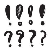 Image of question mark and exclamation mark icon on white background. vector