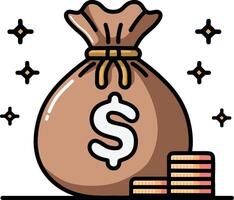 a money bag illustration vector