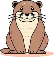 a cute ferret cartoon vector