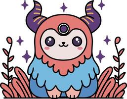 cute monster cartoon vector