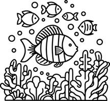 coloring book illustration vector