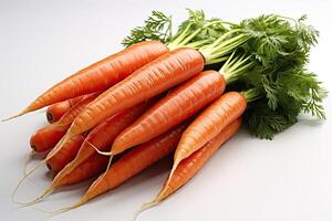 ai generado zanahorias en cocina mesa profesional publicidad comida fotografía foto
