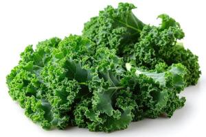 AI generated kale isolated kitchen table professional advertising food photography photo