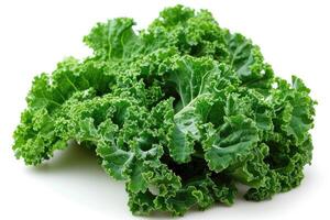 AI generated kale isolated kitchen table professional advertising food photography photo