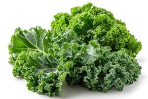 AI generated kale isolated kitchen table professional advertising food photography photo