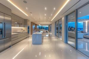 AI generated open space kitchen ideas professional advertising photography photo