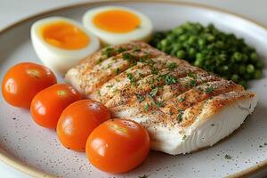 AI generated food on the kitchen table to post on social media professional advertising food photography photo